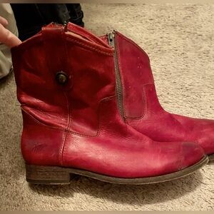 Frye vintage red roper boots